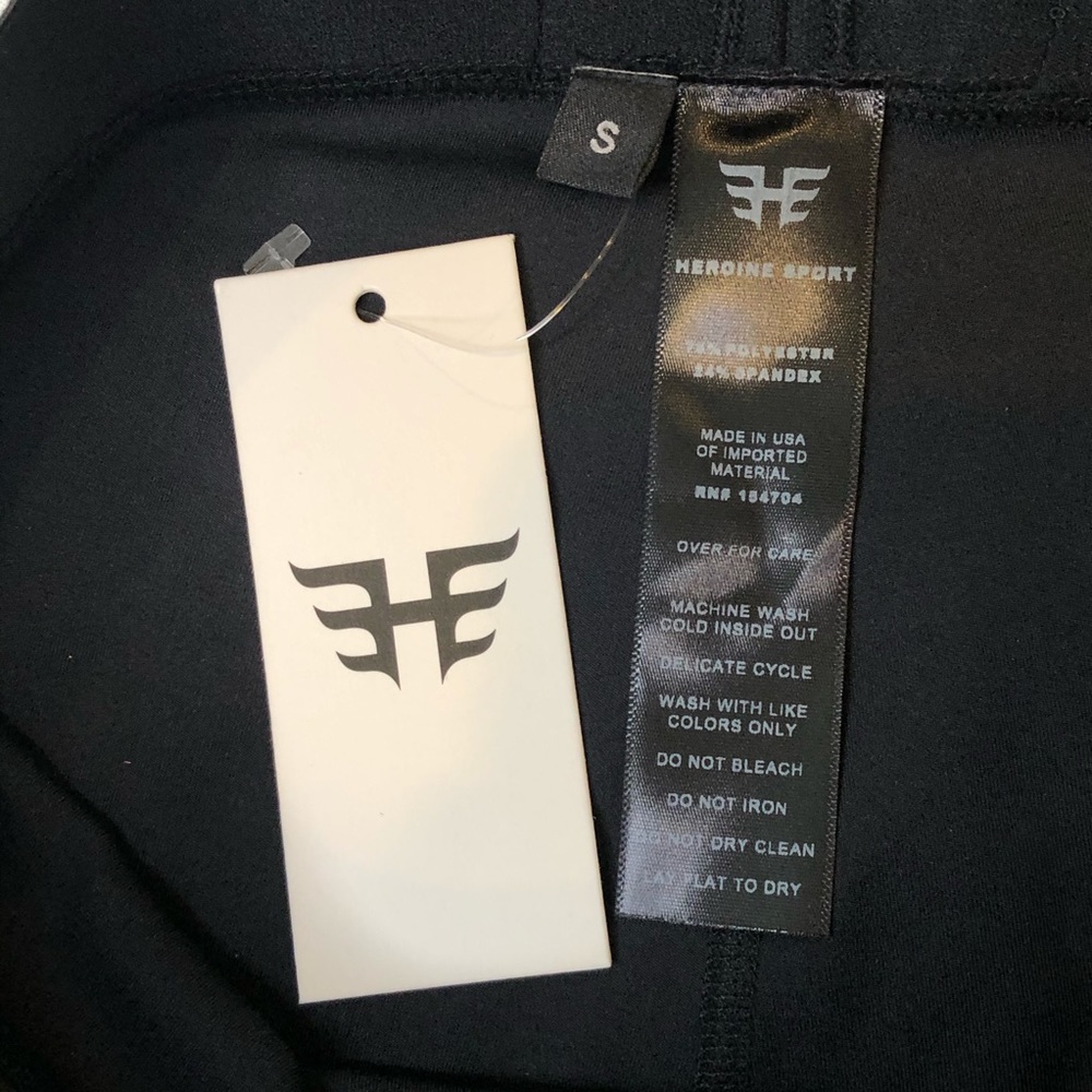 Heroine Sport Black Mesh Leggings Workout Small - Picture 5 of 10
